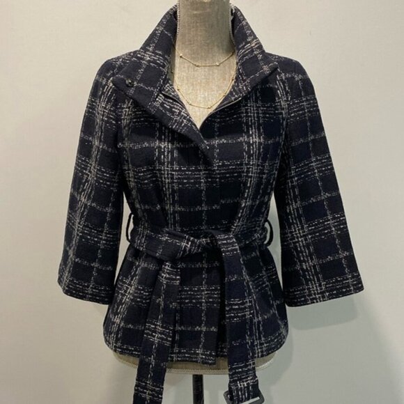 Mossimo Plaid Jacket Blue Wool coat - Picture 7 of 14